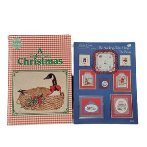 Needlepoint Cross Stitch Booklet Gordon Fraser Christmas Stockings Were Hung Lot